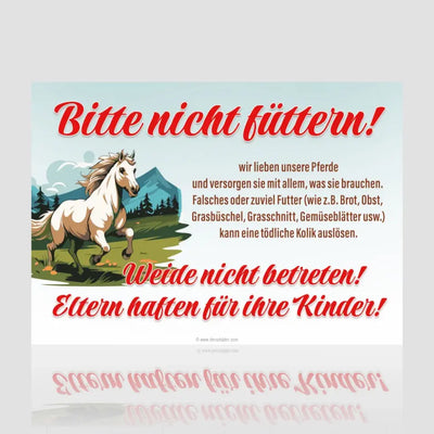 Koppel / Boxenschild / Weideschild - "Galopp" – personalisiertes Pferdeschild