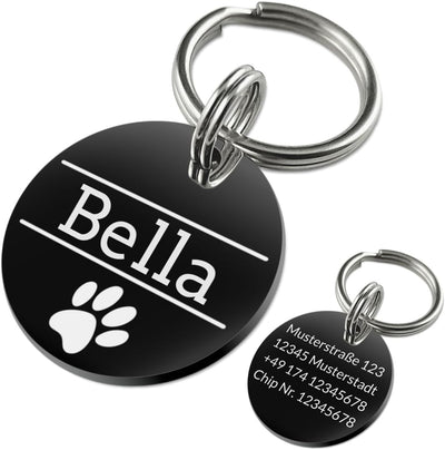 Hundemarke mit Gravur - Personalisiert mit zentralem Name – personalisierte Hundemarke
