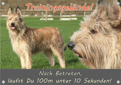 Berger - Trainingsgelände – Hundeschild aus Aluminium