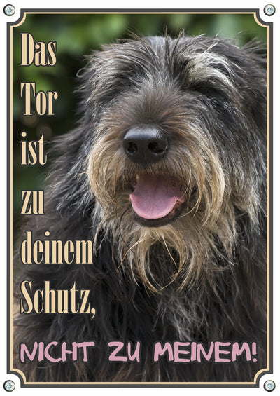 Berger - Das Tor ist zu deinem Schutz B – Hundeschild aus Aluminium