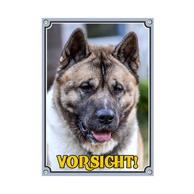 American Akita - Vorsicht – Hundeschild aus Aluminium