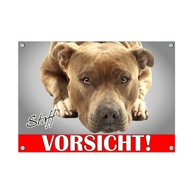 American Staffordshire Terrier - Vorsicht – Hundeschild aus Aluminium