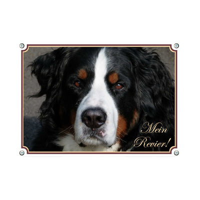 Berner Sennenhund - Mein Revier – Hundeschild aus Aluminium