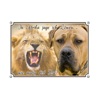 Boerboel - Afrika – Hundeschild aus Aluminium