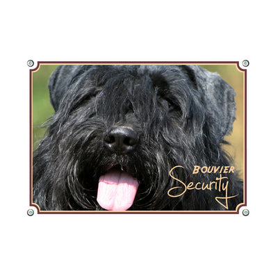 Bouvier des Flandres - Security – Hundeschild aus Aluminium