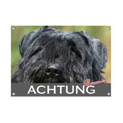 Bouvier des Flandres - Achtung – Hundeschild aus Aluminium