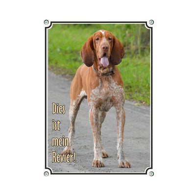 Bracco Italiano - Dies ist mein Revier – Hundeschild aus Aluminium