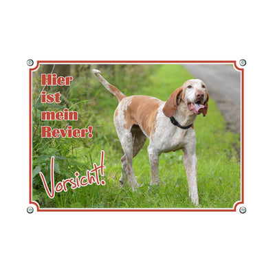 Bracco Italiano - Mein Revier – Hundeschild aus Aluminium