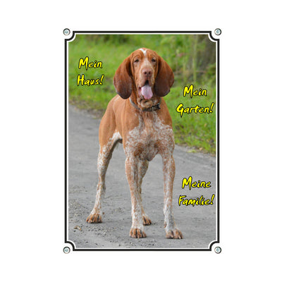 Bracco Italiano - Mein Haus Mein Garten Meine Famile – Hundeschild aus Aluminium