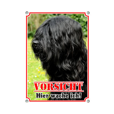 Briard - Vorsicht – Hundeschild aus Aluminium