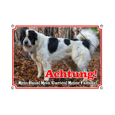 Bucovina - Mein Haus Mein Garten Meine Familie – Hundeschild aus Aluminium