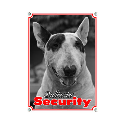 Bullterrier - Security – Hundeschild aus Aluminium