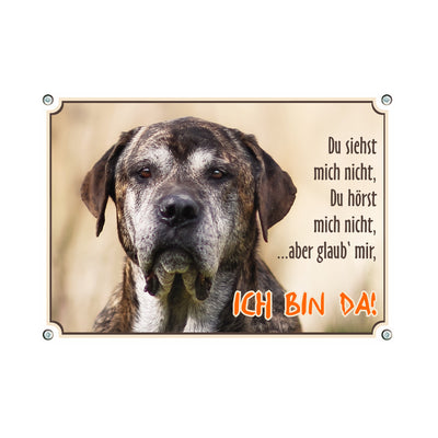 Cane Corso - Du siehtst mich nicht – Hundeschild aus Aluminium