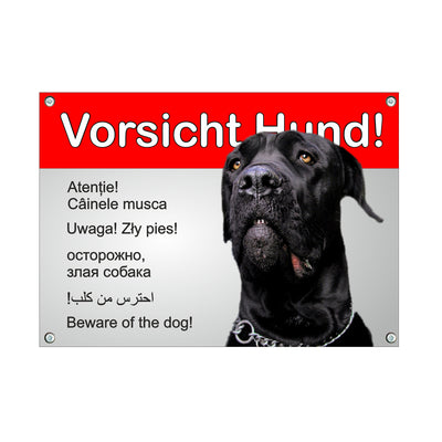 Cane Corso - Vorsicht Hund – Hundeschild aus Aluminium