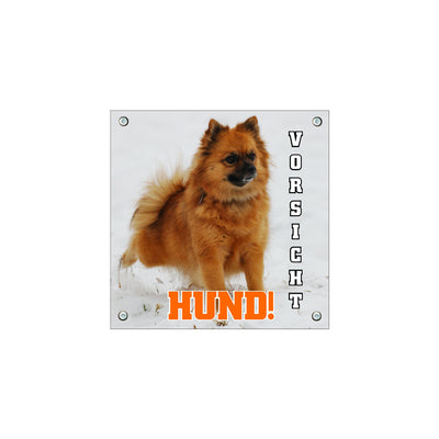 Deutscher Spitz - Vorischt Hund – Hundeschild aus Aluminium