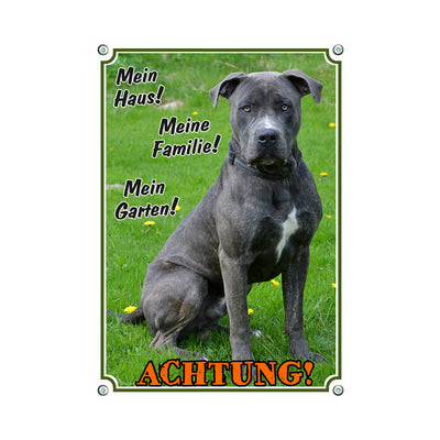 Dogo Canario - Mein Haus – Hundeschild aus Aluminium