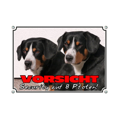 Entlebucher Sennenhund - Security – Hundeschild aus Aluminium
