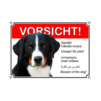 Entlebucher Sennenhund - Vorsicht – Hundeschild aus Aluminium