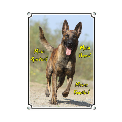 Holländischer Schäferhund - Mein Haus – Hundeschild aus Aluminium
