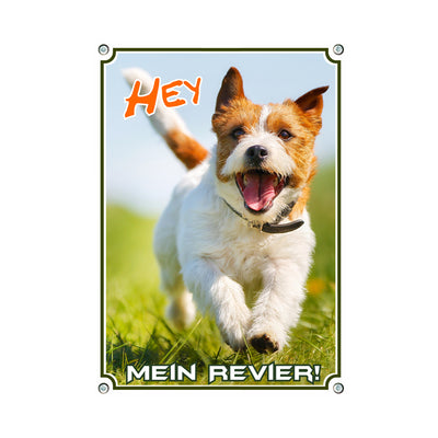 Jack Russell Terrier - Mein Revier – Hundeschild aus Aluminium
