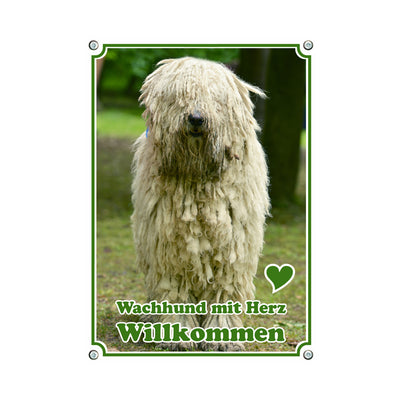 Komondor - Wachhund mit Herz – Hundeschild aus Aluminium