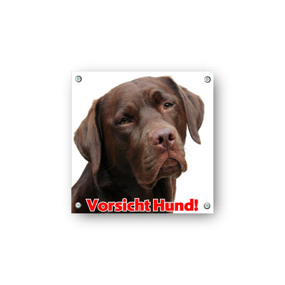 Labrador Retriever - Vorsicht Hund – Hundeschild aus Aluminium