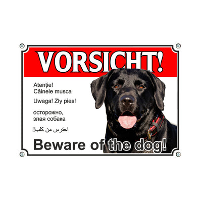 Labrador schwarz - Beware of the dog