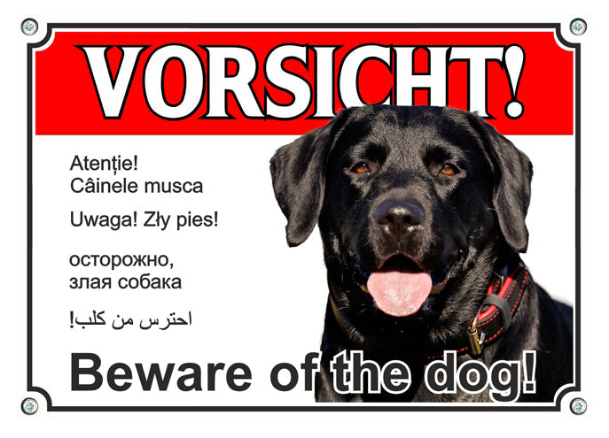 Labrador schwarz - Beware of the dog
