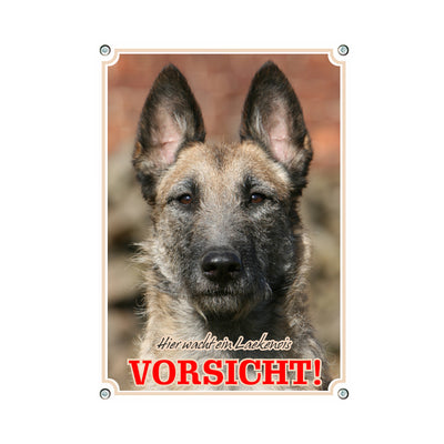 Laekenois - Hier wacht – Hundeschild aus Aluminium