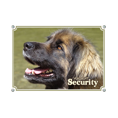Leonberger - Security – Hundeschild aus Aluminium