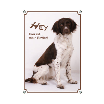 Münsterländer - Mein Revier – Hundeschild aus Aluminium
