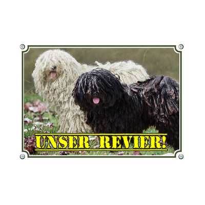 Puli - Unser Revier – Hundeschild aus Aluminium