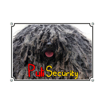 Puli - Puli Security – Hundeschild aus Aluminium