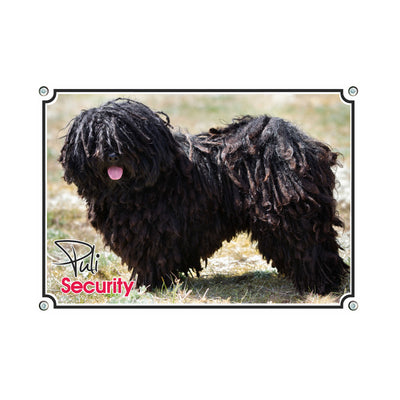 Puli - Puli Security B – Hundeschild aus Aluminium