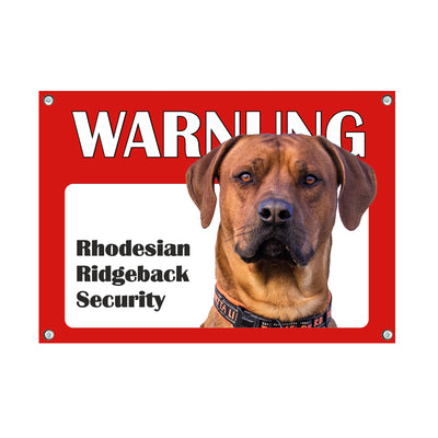 Rhodesian Ridgeback - Security – Hundeschild aus Aluminium