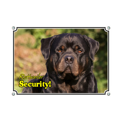 Rottweiler - Security – Hundeschild aus Aluminium