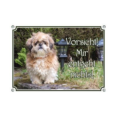 Shih Tzu - Mir entgeht nichts – Hundeschild aus Aluminium