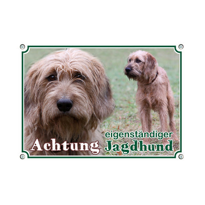 Steirische Rauhhaarbracke - eigenständiger Jagdhund – Hundeschild aus Aluminium