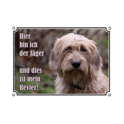 Steirische Rauhhaarbracke - mein Revier – Hundeschild aus Aluminium