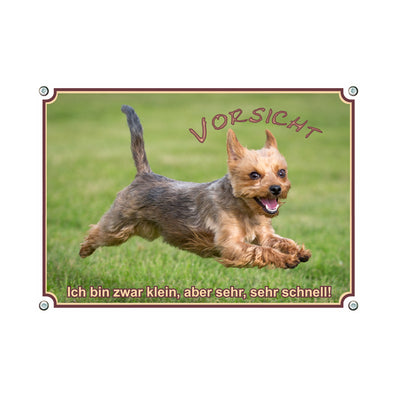 Yorkshire Terrier - Vorsicht – Hundeschild aus Aluminium